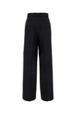 Gucci Women Slate Wool Wide-Leg Pant