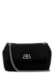 Balenciaga Women Black Nylon Medium Monaco Shoulder Bag