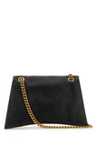Balenciaga Women Black Leather Medium Crush Shoulder Bag