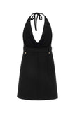 Miu Miu Women Black Stretch Wool Dress
