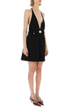 Miu Miu Women Black Stretch Wool Dress