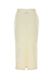 Prada Women Cream Cotton Skirt