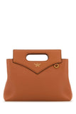 Mcm Women Caramel Leather Mini Soft Diamond Handbag