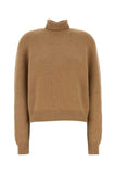 Fendi Women Camel Cashmere Blend Sweater