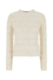 Balenciaga Women Ivory Wool Blend Sweater