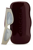 Gucci Women Silver Metal Sunglasses