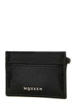 Alexander Mcqueen Men Black Leather Card Holder