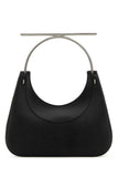 Alexander Mcqueen Women Black Leather Cross-Bar Handbag