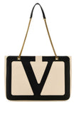 Valentino Garavani Women Sand Leather Medium Viva Superstar Shopping Bag