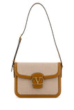 Valentino Garavani Women Two-Tone Canvas And Leather 9To5 Shoulder Bag