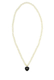 Valentino Garavani Women Ivory Pearls Coeur Royal Necklace