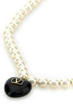 Valentino Garavani Women Ivory Pearls Coeur Royal Necklace