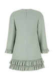 Valentino Garavani Women Mint Green Wool Blend Mini Dress