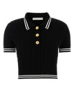 Alessandra Rich Women Black Cotton Polo Shirt