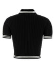 Alessandra Rich Women Black Cotton Polo Shirt