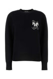 Burberry Women Black Stretch Wool Blend Sweater