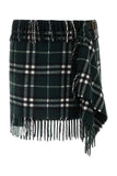 Burberry Women Embroidered Wool Blend Mini Skirt