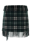 Burberry Women Embroidered Wool Blend Mini Skirt