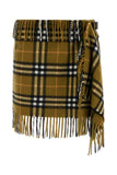 Burberry Women Embroidered Wool Blend Mini Skirt