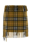 Burberry Women Embroidered Wool Blend Mini Skirt