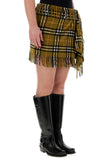 Burberry Women Embroidered Wool Blend Mini Skirt