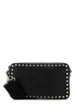 Valentino Garavani Men Black Leather Rockstud Crossbody Bag