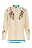 Valentino Garavani Men Ivory Linen Shirt