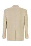 Valentino Garavani Men Beige Linen Blend Blazer