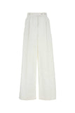 Givenchy Women White Poplin Wide-Leg Pant