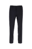 Prada Men Navy Blue Stretch Wool Pant