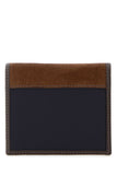Prada Men Two-Tone Fabric And Suede Wallet