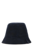 Loewe Men Navy Blue Canvas Reversibile Bucket Hat
