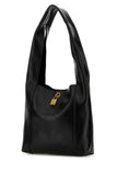 Saint Laurent Women Black Leather Tanger Shopping Bag