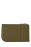 Alexander Mcqueen Men Army Green Leather Card Holder