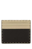 Fendi Men Two-Tone Leather Sellerie Card Holder