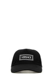 Versace Men Black Cotton Baseball Cap