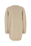 Versace Women Melange Beige Wool Blend Sweater Dress