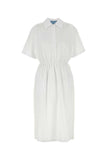 Prada Women White Poplin Shirt Dress