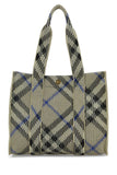 Burberry Women Embroidered Canvas Shopping Bag