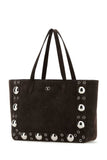 Valentino Garavani Women Brown Suede Nellcã´Te Shopping Bag