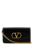 Valentino Garavani Women Black Leather Vlogo Signature Shoulder Bag