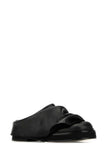 The Attico Women Black Leather Mini Robin Slippers