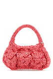 Jw Anderson Women Fuchsia Raffia Small Cable Handbag
