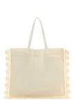 Jw Anderson Women Ivory Crochet Shopping Bag