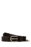 Prada Women Brown Leather Belt