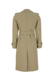 Burberry Women Sage Green Gabardine Trench Coat