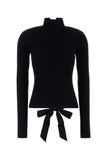 Balenciaga Women Black Stretch Viscose Blend Top