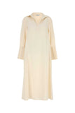 Max Mara Women Cream Stretch Silk Ossola Dress