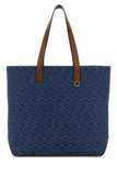 Fendi Men Embroidered Denim Shopping Bag