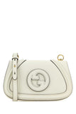 Gucci Women Ivory Leather Small Gucci Blondie Crossbody Bag